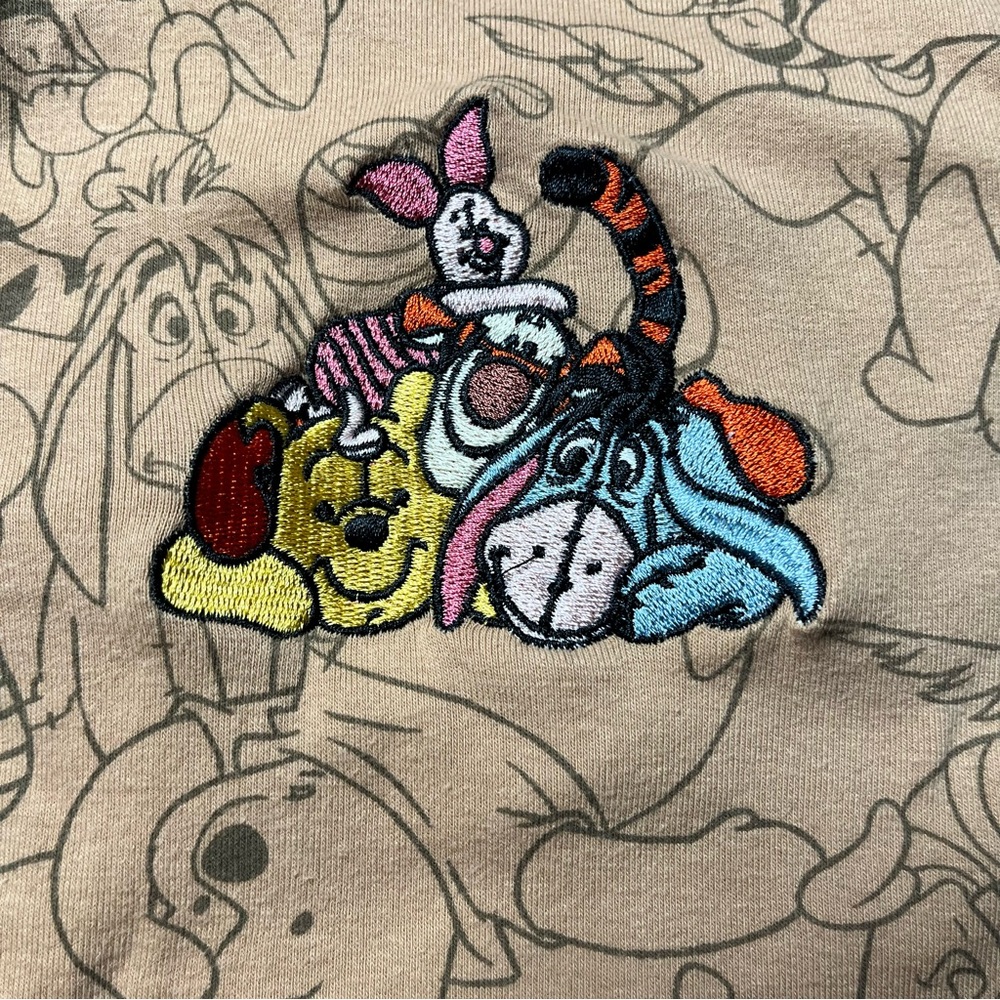 Disney Embroidered Brown Tank Top with Winnie the Pooh Print - Picture 2 of 4
